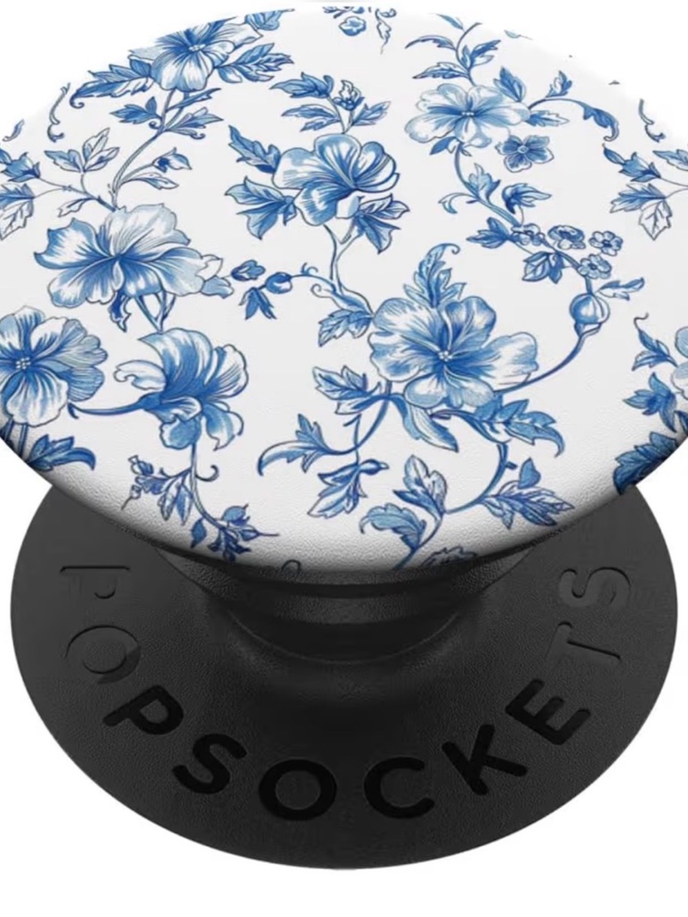Blue and White Toile French Pattern PopSockets Standard PopGrip